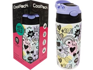 COOLPACK Butelka Termiczna BONO Bidon Metalowy 350 ml TERMOS Mood Selfie